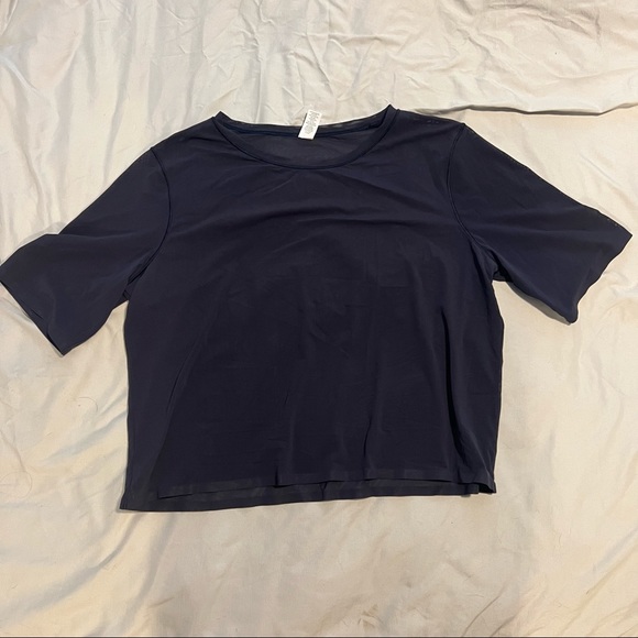 athleta sheer mesh boxy crop top - Picture 1 of 3